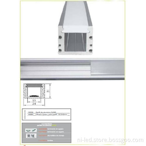 Waterproof LED Aluminum Profile for Furniture Lighting